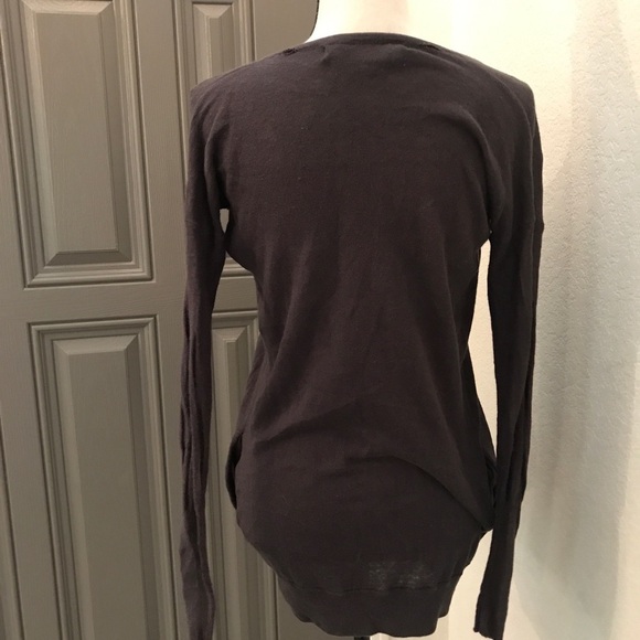 ANTHRO Sweater Cardigan Dark Grey Women’s XS EUC - Picture 6 of 6